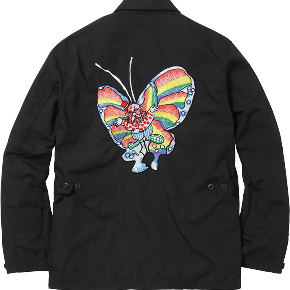 Supreme Gonz collab Butterfly BDU Jacket sz. M black NWOT shacket shirt top box